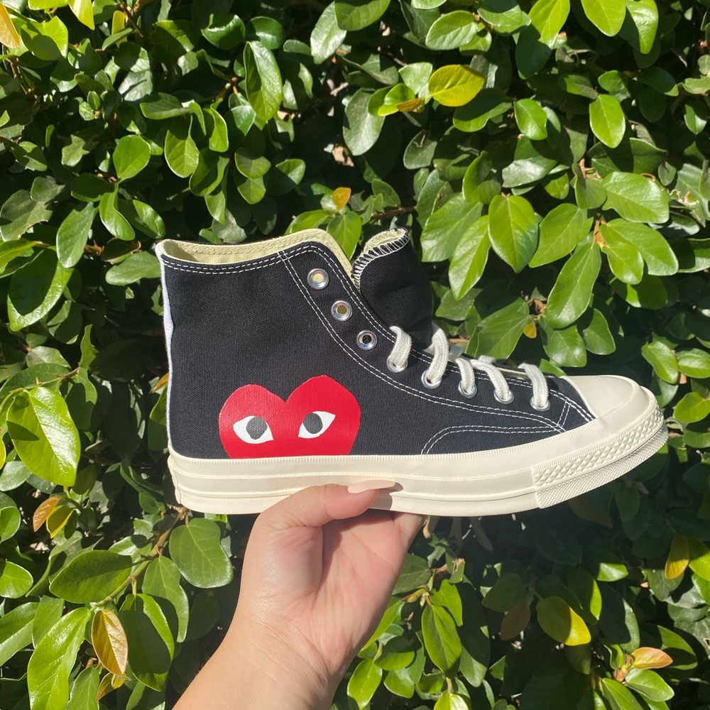 CDG Black Hightop Converse